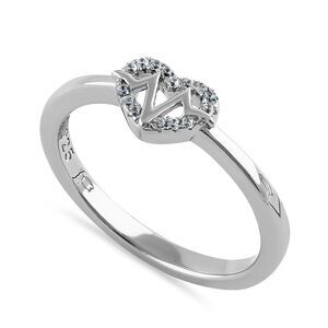 Sterling Silver Inner Heartbeat Round Cut Clear CZ Ring Nurse Doctor Gift New